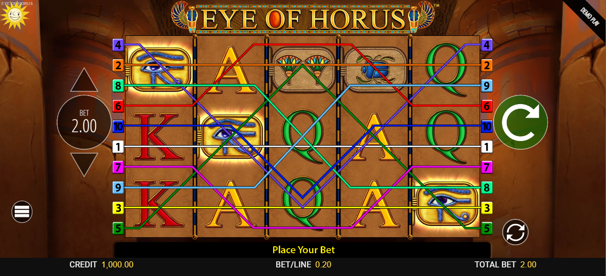 Mecanica de joc a slotului Eye of Horus Slot