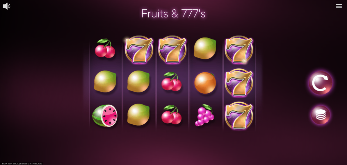fruits 777 demo