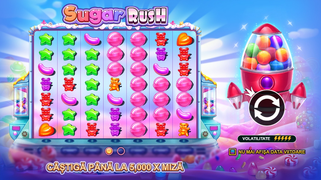 Free Sugar Rush - un joc dulce pentru cei cărora le place să parieze