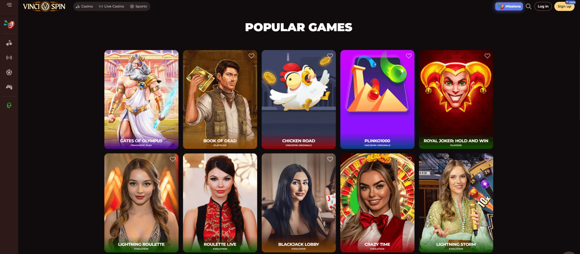 Informații despre plăți la cazinoul VinciSpin Casino